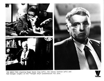 THE NAKED FACE-1984-ROGER MOORE-ART CARNEY-B&W-STILL FN | eBay
