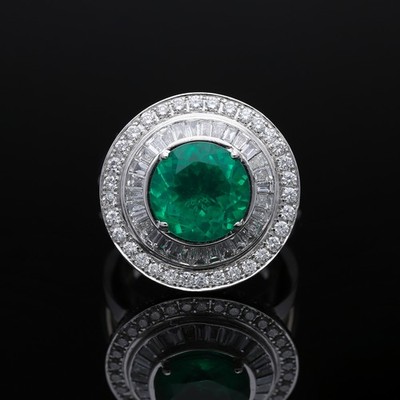 Gianni Lazzaro Ring 4,70 ct. Brillanten Diamanten Smaragd 750 Gold Deta