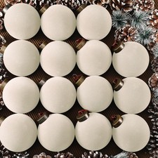 15 Pcs Velvet Christmas Balls Bulk Flocked Christmas Tree Ball Ornaments Plas...