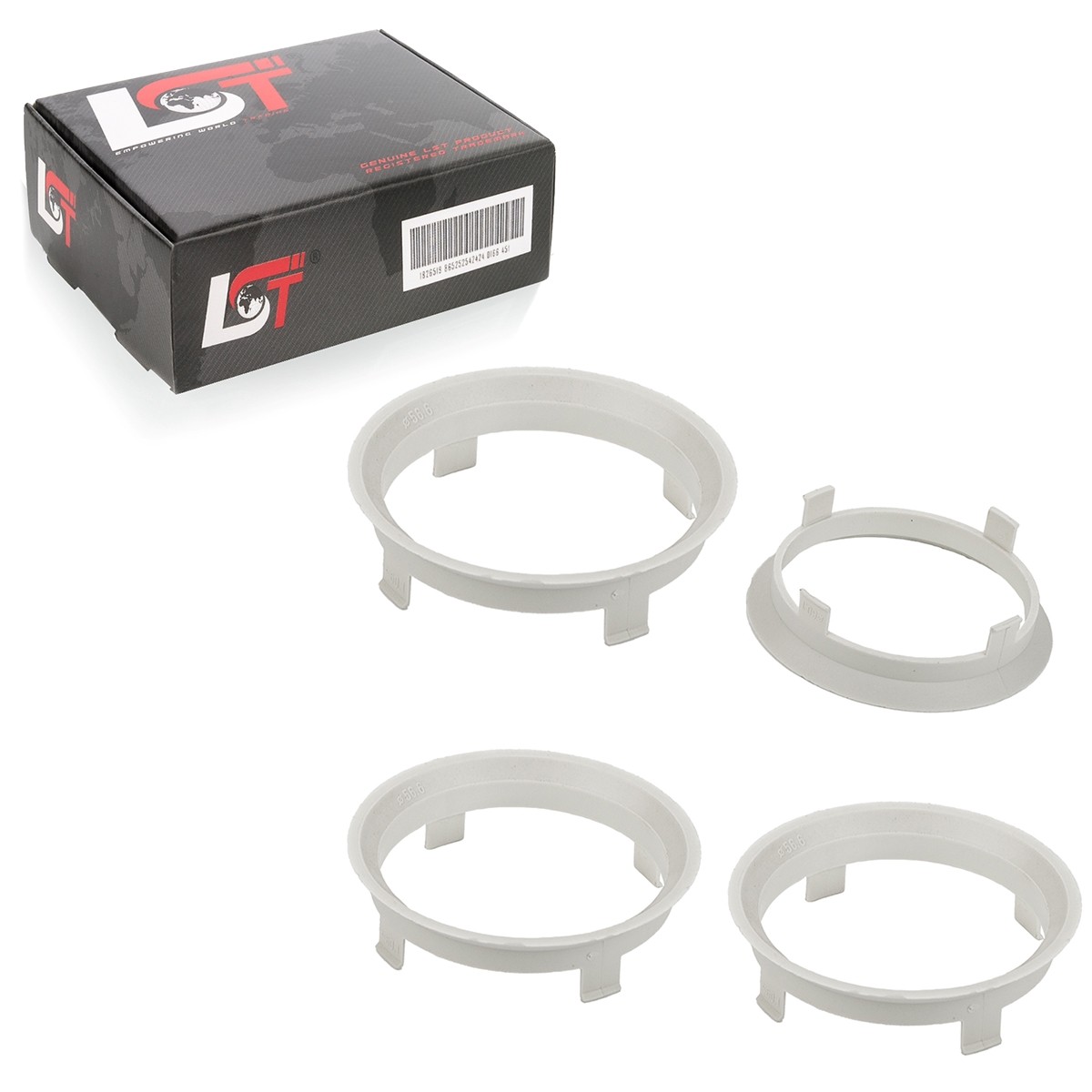 4x Distance Rings Centering for Alloy Wheels Ø 56,6 MM - Ø 60,1 Volvo
