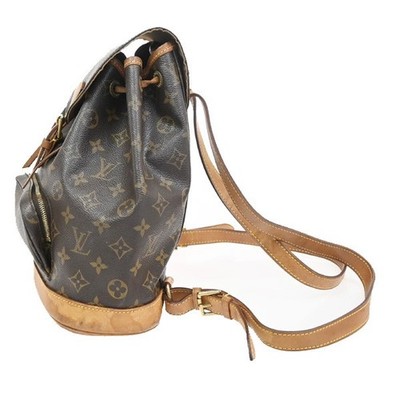 Louis Vuitton Montsouris MM Monogram Leather Brown Backpack Louis Vuitton Montsouris Backpack Brown Canvas Monogram | eBay main image 3