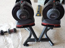 Ativafit Dialtech Elite Adjustable Dumbbell Set w/ Bases & Stand, 11-66 Lbs
