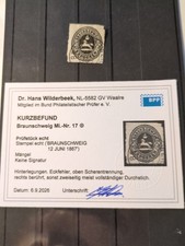 Altdeutschland Braunschweig 17 Kat 480,- gestempelt gepr&uuml;ft Kurzbefund BPP 2026
