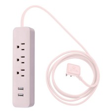 Globe Electric - 78257 Designer Series Power Strip, Rose 3 3 Outlet,