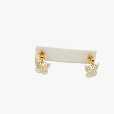 Charming 14K Gold Filled 15mm Butterfly Filigree Post Earrings for Women  Girls