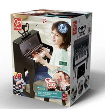 Hape: Learn With Lights Piano w/ Stool - Black - Wooden Electric Musical Toy, 3 