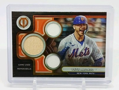 2024 Topps Tribute Triple Relic Pete Alonso #TTR-PA Gold /75 Mets
