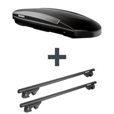 Dachbox Menabo Satellite 550 + Dachträger Menabo für VW Passat Variant B7 365 FP