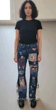 Custom Upcycled  One-of-a-Kind Patchwork womens Jeans By ThreadsReclaimed 