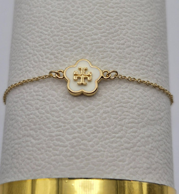 Tory Burch KIRA FLOWER ARMBAND Perlmutt und Goldschmuck