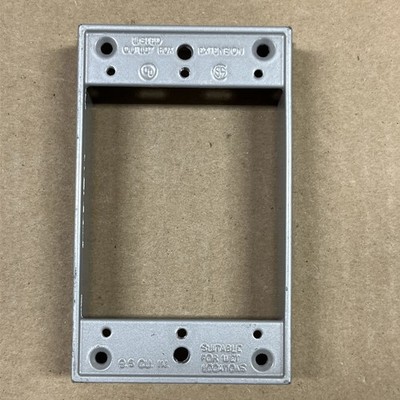 SIGMA 14223 No Holes Weatherproof Box Extension Ring 1'' Deep Gray