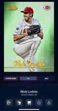 DIGITAL TOPPS BUNT Nick Lodolo GOLD LABEL 25 SUPER RARE GREEN Read