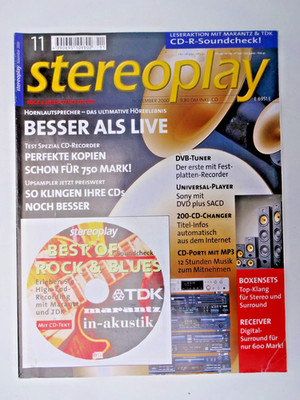 STEREOPLAY 11/00,JBL XTi 100,10,40,QUADRAL ARGENT 75,ASCENT BASE,250,SONY DE 445