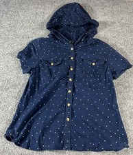 Net Ladies Woman Casual short Sleeve Hoodie Shirt