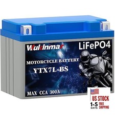 ATV Battery 12V, Lithium Motorcycle Battery, YTX7L-BS, YTX7L-BS 12V 3AH 300CCA