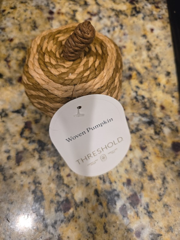 Threshold Woven Pumpkin Natural Color Bamboo on Metal Frame NEW