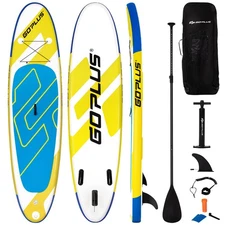 11ft Inflatable Stand Up Paddle Board 6" Thick W/Leash  Backpack Aluminum Paddle