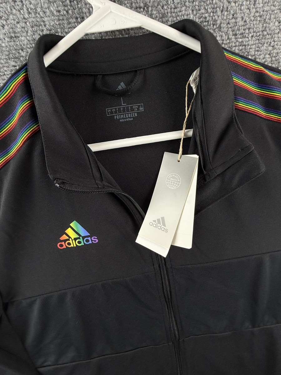 NWT Adidas Primegreen Full Zip Large Black Track Jacket Soccer