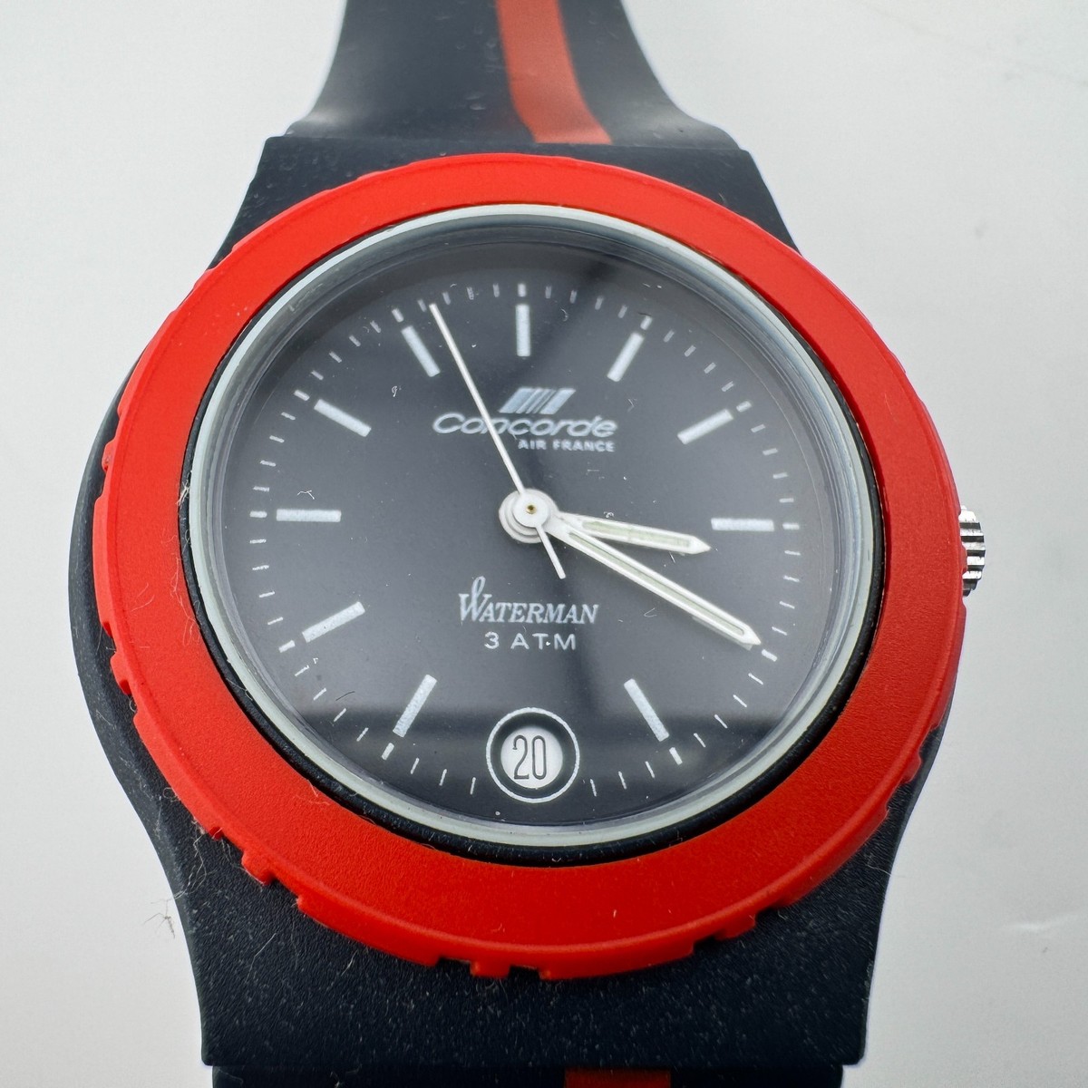 Vintage Air France Concorde Wrist Watch w/ Date - NEW BATTERY