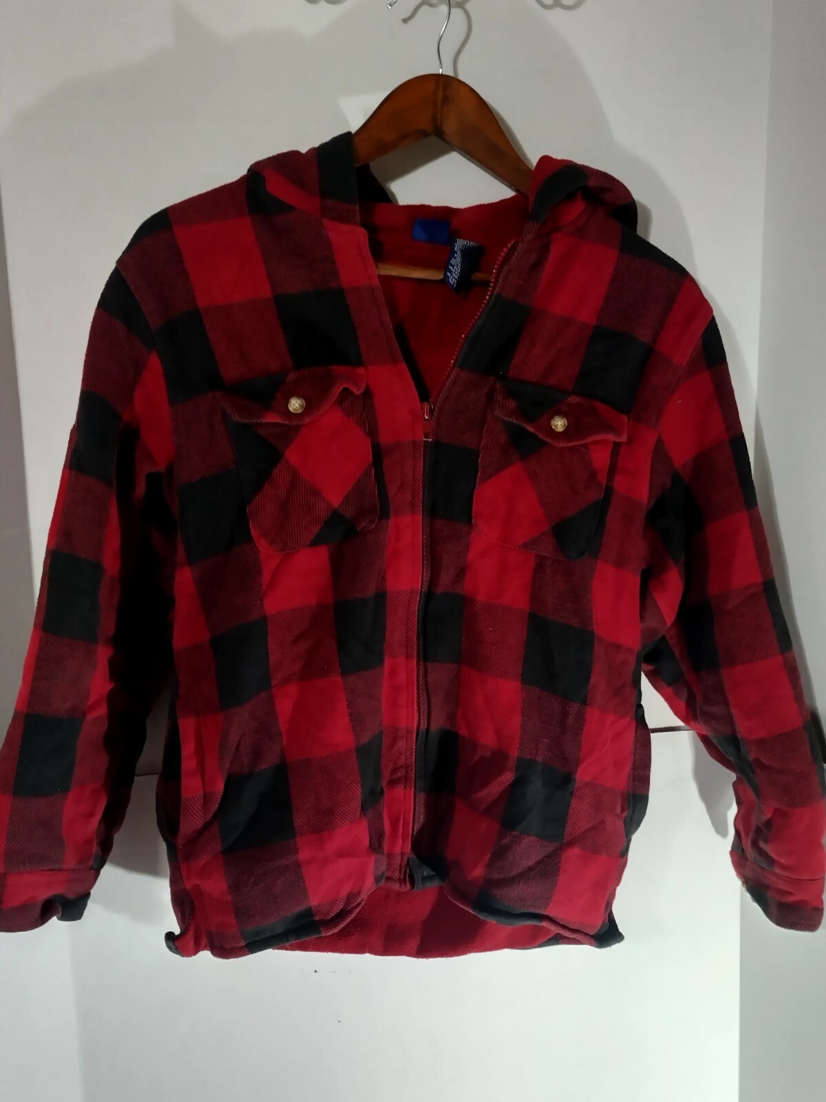 Basic Additions Size 10/12 Insulated Flannel Zip … - image 3
