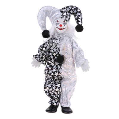 23 cm lustige gelbe Kleidung Clown Mann Puppe Weihnachtsschmuck