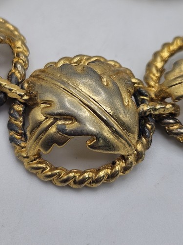 AS IS Vintage Givenchy Gold Tone Link Bracelet Toggle Clasp - Picture 2 of 16