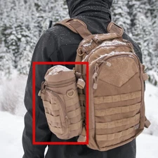 Molle Water Bottle Holder Tactical Water Bottle Pouch for Backpack w/D-Ring Hook