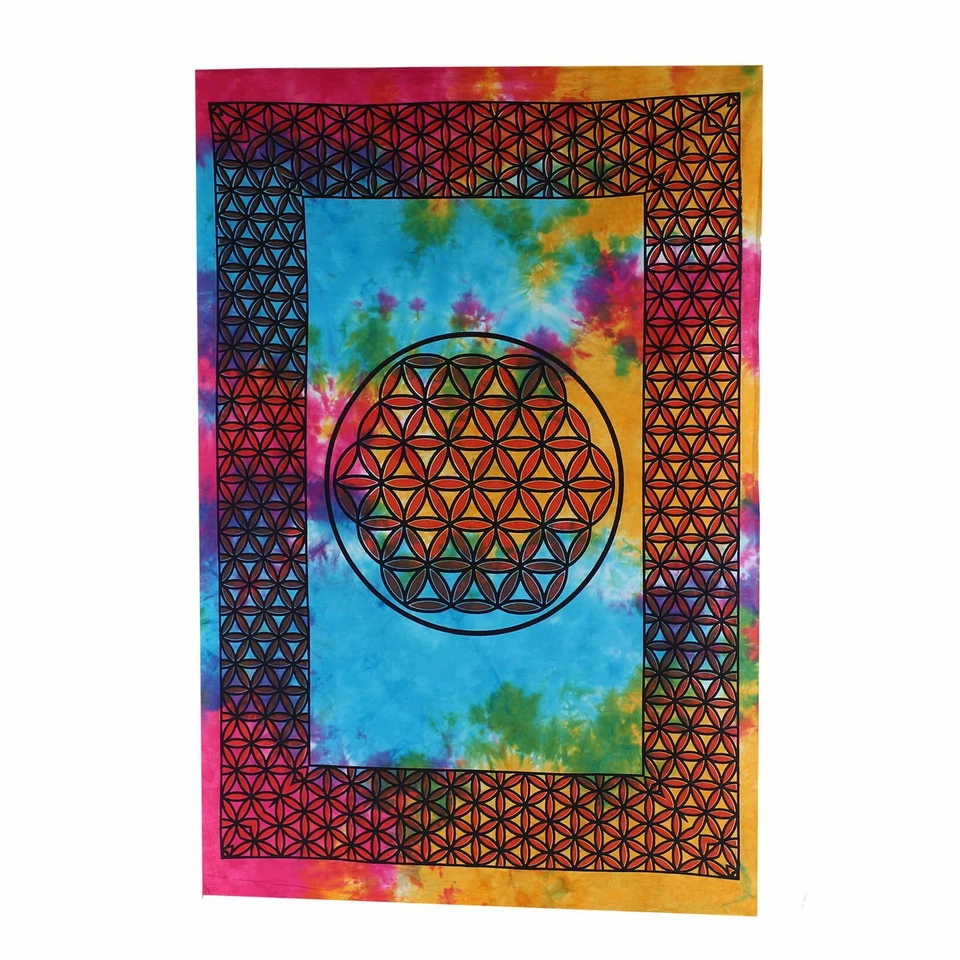 Wandbehang Blume des Lebens Dekotuch Poster ca. 105 x 73cm Kunst und Magie  - Bild 1 von 1