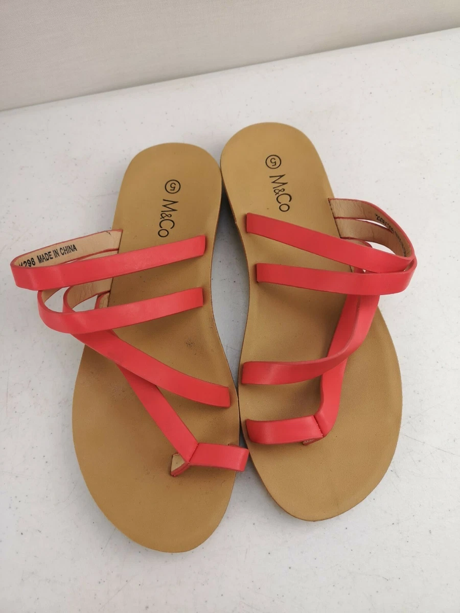 M&Co Coral Ladies Women Flip Flop Sandal Shoe Size 5 38