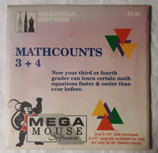 Math Counts 3 4 retro 5.25" floppy disk FREE SHIPPING elementary 1994 SEE NOTE