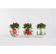 3X Holiday Memories Christmas Glass Candle LED Light Up Centrepiece Red 6"