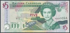 Eastern Caribbean St. / Ostkaribik / Antigua - 5 Dollars (1994) UNC - Pick 31a