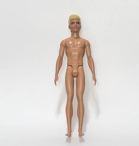 Mattel Ken Doll Blonde Molded Hair Nude No Clothes Barbie