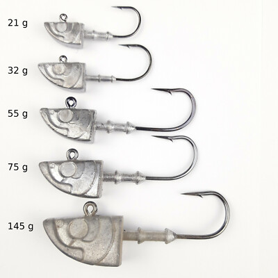2-5 St. JIG KÖPFE 21-145g Raubfisch Blei Kopf Norwegen Dorsch Hecht Shad Twister