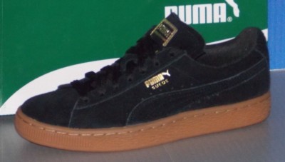 puma suede classic black gold