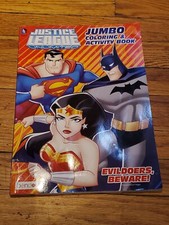 Justice League Unlimited Jumbo Coloring Activity Book Evildoers Beware