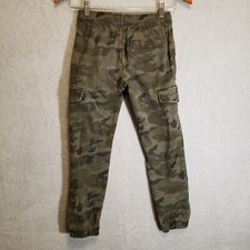 Old Navy Boy's Size XL Cargo Green Camo Camouflage Joggers Pockets Pants Pull-on