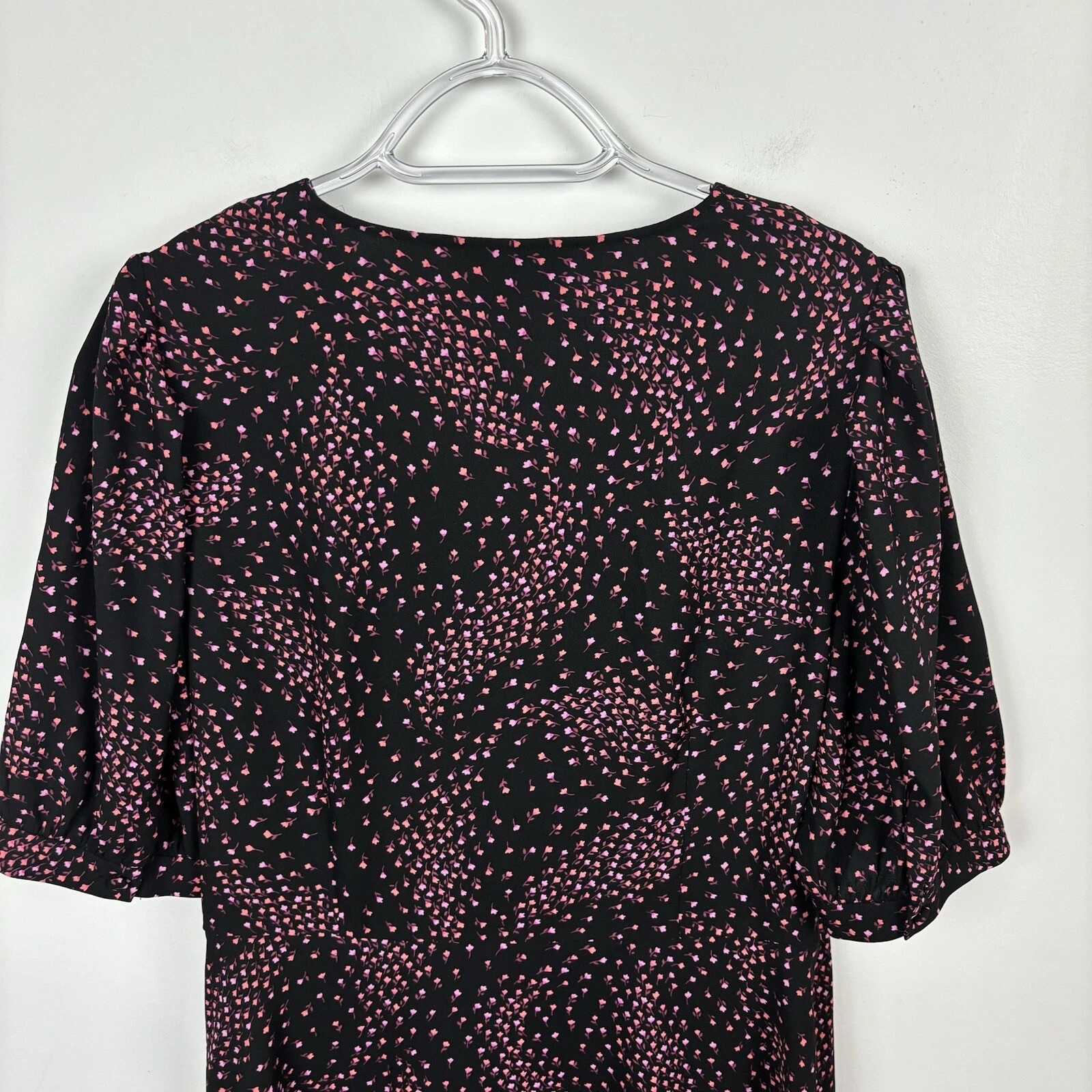 KATE SPADE Abito avvolgente rosa prato floreale collo a V taglia 12