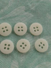 1BX31  11  MATTE WHITE 7/16 inch 4 HOLE  BLOUSE SHIRT  BUTTONS