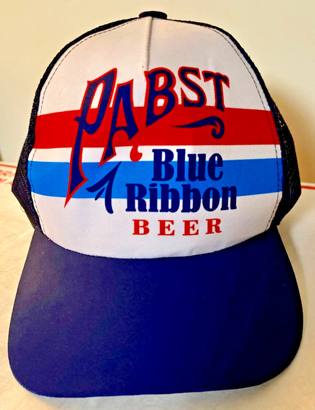 *Brand New PABST BLUE RIBBON 'PBR' Beer Classic Trucker Hat/Cap Snapback/Adj VTG