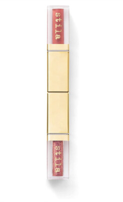 Stila | Double Dip Wildlederschirm Glitzer & Leuchten flüssiger Lidschatten Korallenriff Neu #