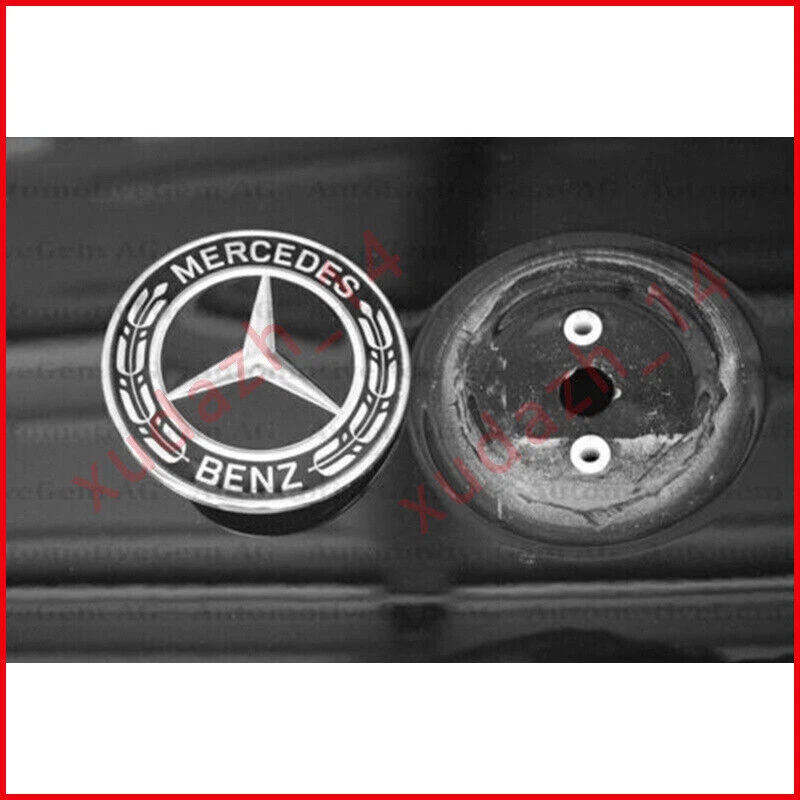 PARA CLK CLS E ML GL INSIGNIA DE CAPÓ DELANTERO EMBLEMA NEGRO Foto 4 de 4