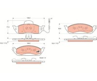 Bremsbelagsatz, Scheibenbremse Cotec Trw GDB1378