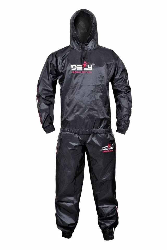 Traje de sudor sauna de alta resistencia ejercicio gimnasio fitness pérdida de peso traje anti-desgarro  Foto 3 de 4