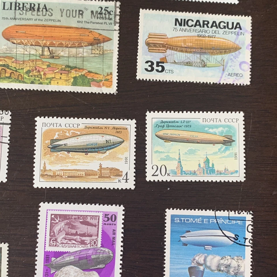 BLIMP ZEPPELIN LOT OF 18 DIFFERENT FROM 8 COUNTRIES INCLUDING RUSSIA - Image 4 of 4