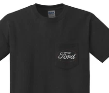 Mens Pocket T-shirt - Ford Logo Clothing Apparel Accessories Gifts Dad Tee