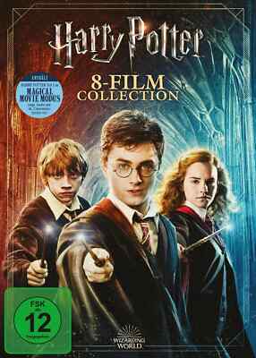 HARRY POTTER - Komplett 8-FILM COLLECTION (9-DISC-EDITION) DVD-BOX Teil 1-8 OVP!