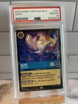 LORCANA ロルカナ　不思議の国のアリス　psa10 エンチャンテッド s-l400.jpg