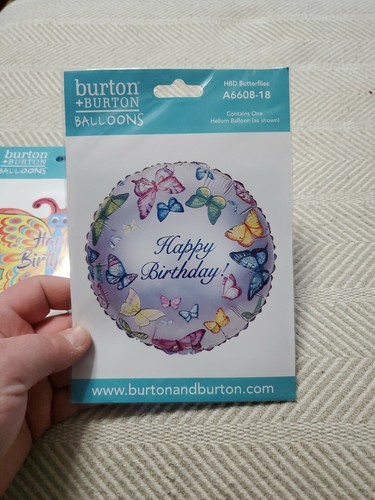 3 Happy Birthday Mylar Balloons- Butterflies, Party Decorations, Lot M - Picture 6 of 7