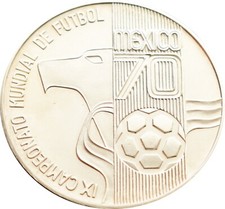 MEDALLA MÉXICO IX CAMPEONATO MUNDIAL DE FUTBOL 1970 COPA MUNDIAL DE LA FIFA Medalla de Plata